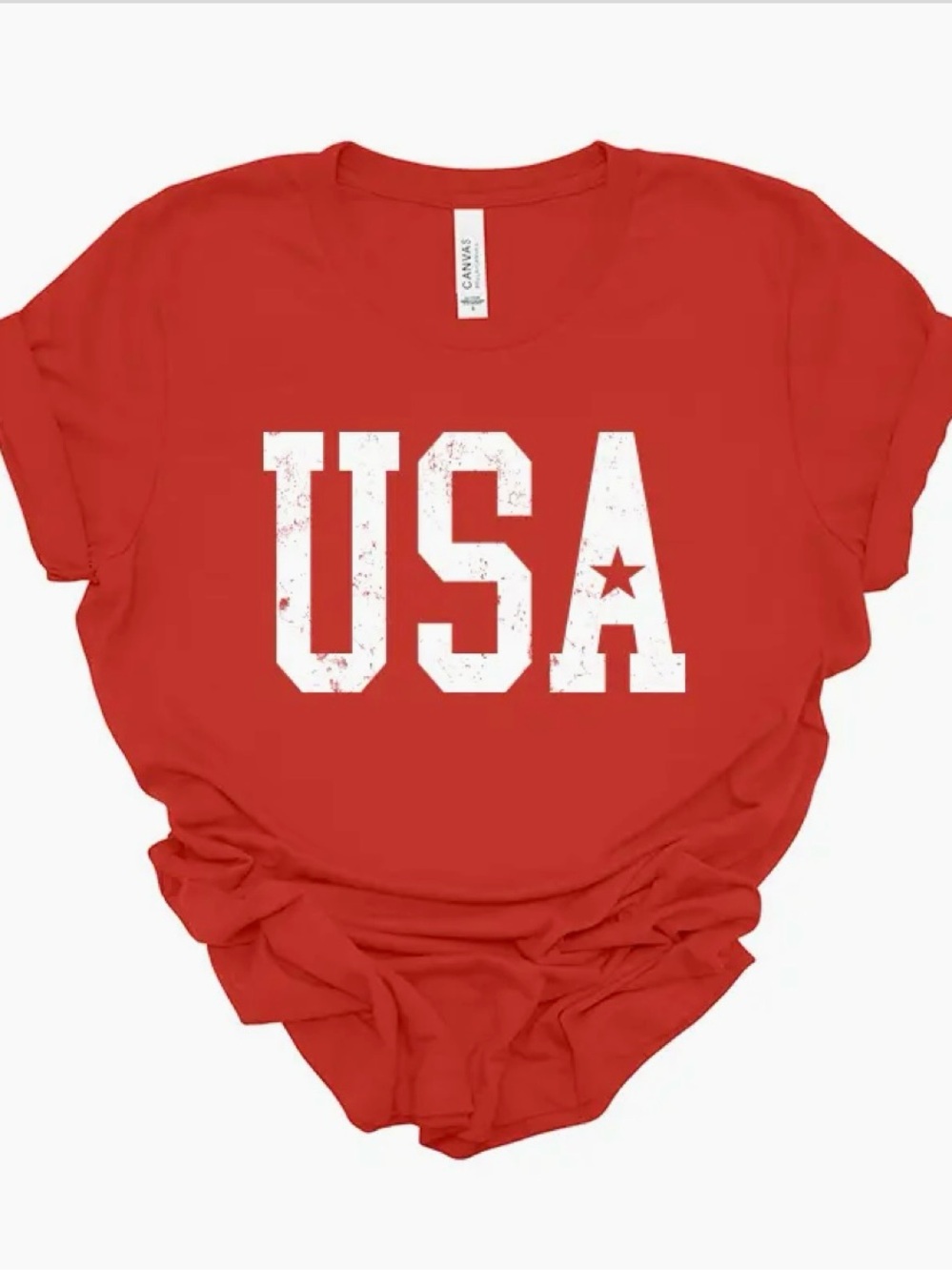 Red USA Short Sleeve Tee